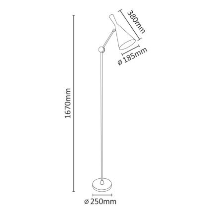 Vloerlamp MODERN 1xE27/20W/230V zwart