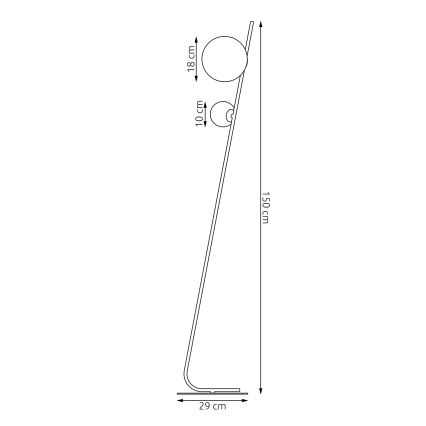 Vloerlamp TATU 2xG9/8W/230V beige