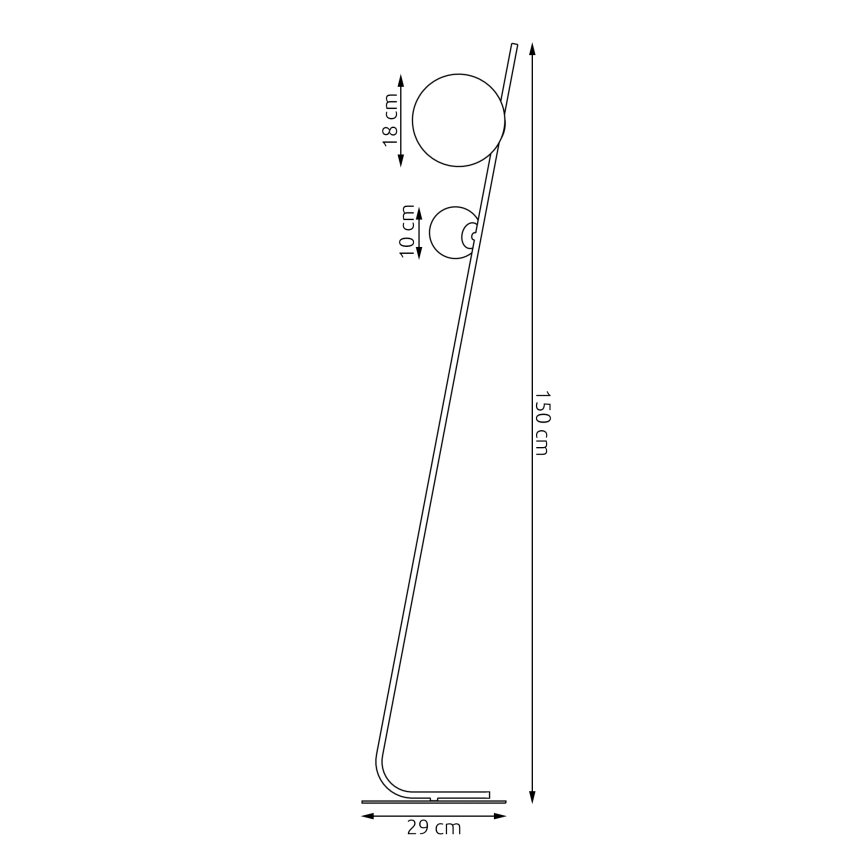 Vloerlamp TATU 2xG9/8W/230V wit