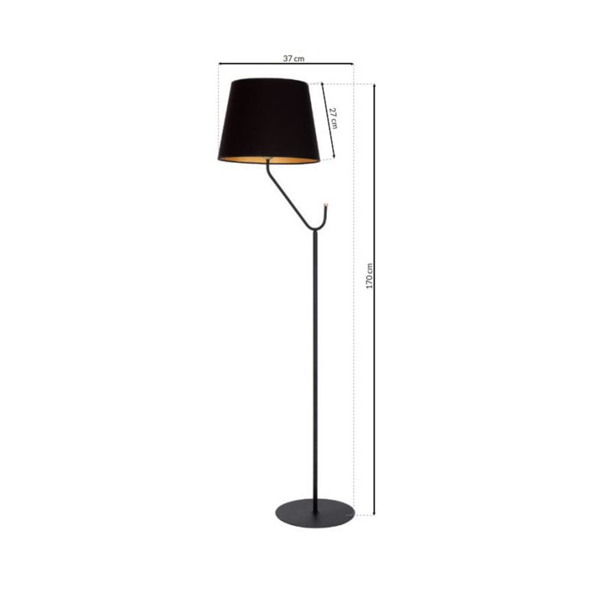 Vloerlamp VICTORIA 1xE27/60W/230V zwart