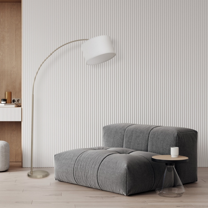 Vloerlamp ZENITH 1xE27/15W/230V mat chroom/wit