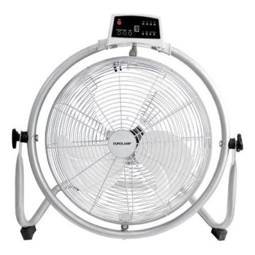 Vloerventilator 90W/230V Ø 45 cm zilverkleurig + afstandsbediening