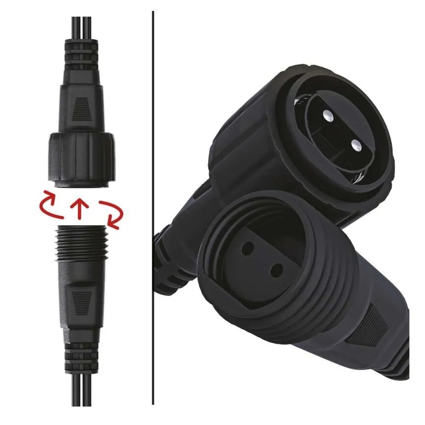 Voeding voor koppelbare kerstverlichting 12W/230V IP44