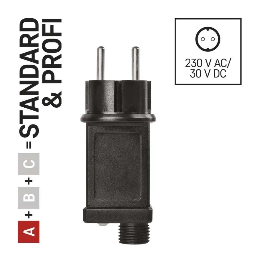 Voeding voor koppelbare kerstverlichting 12W/230V IP44