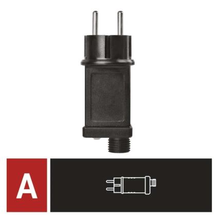 Voeding voor koppelbare kerstverlichting 12W/230V IP44