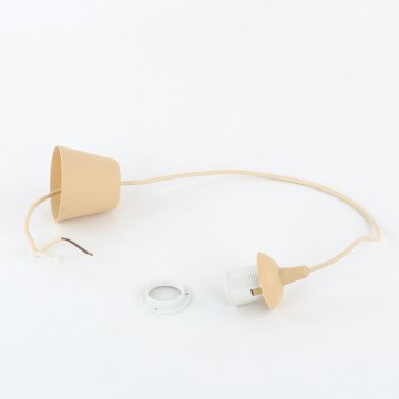 Voedingskabel EDI 1xE27/60W/230V 90 cm beige