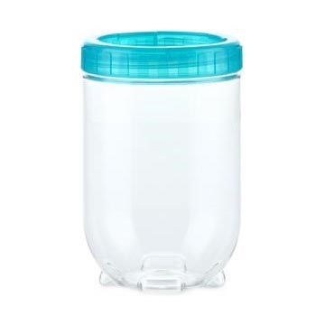 Voedselcontainer INTERLOCK 0,7 l turkoois/doorzichtig