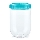 Voedselcontainer INTERLOCK 0,7 l turkoois/doorzichtig