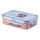 Voedselcontainer LOCK 0,5 l blauw/helder