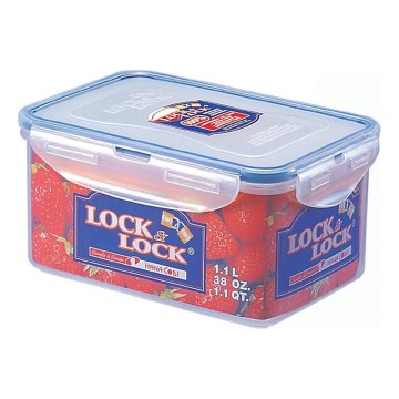 Voedselcontainer LOCK 1,1 l blauw/doorzichtig