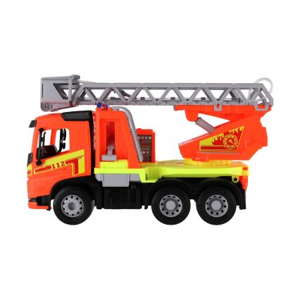 Volvo brandweerwagen met ladder, 48 cm, oranje