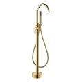 Vrijstaand badkraanset 116 cm, messing
