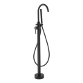 Vrijstaande badmengkraanset 116 cm, zwart