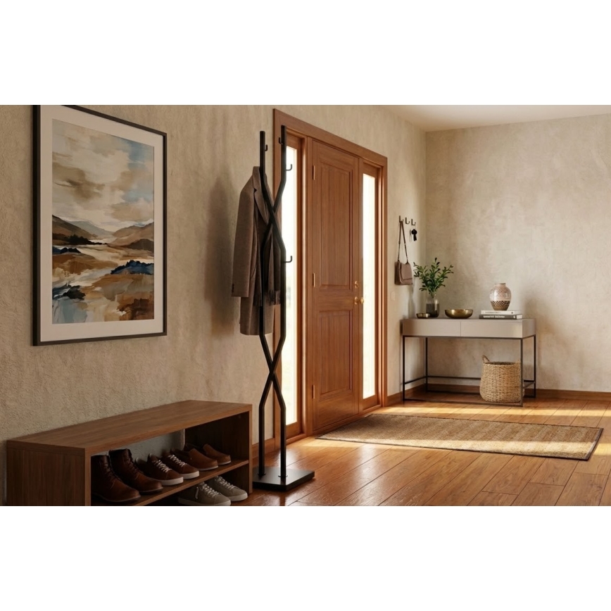 Vrijstaande kapstok LARB 180x40 cm zwart
