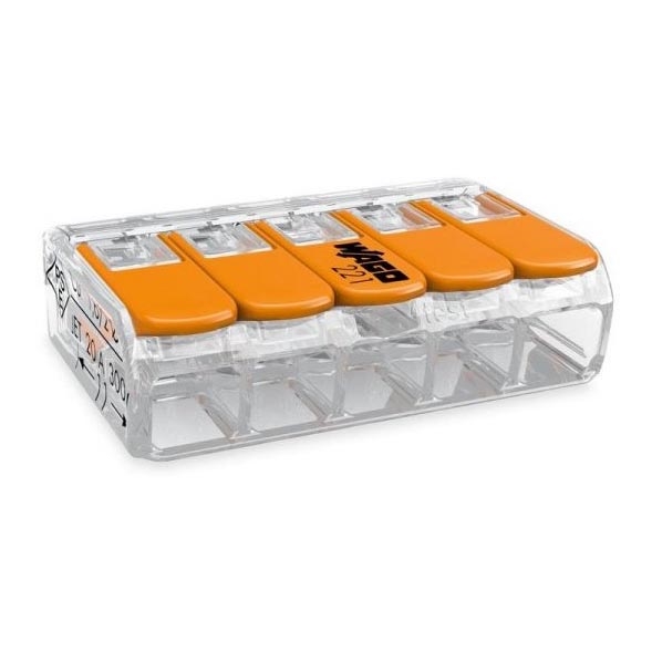 WAGO 221-415 - Verdeeldoos Terminal COMPACT 5x4 450V oranje