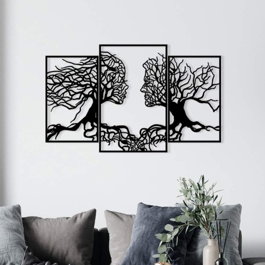wand decoratie 116x71 cm Boom van leven metaal