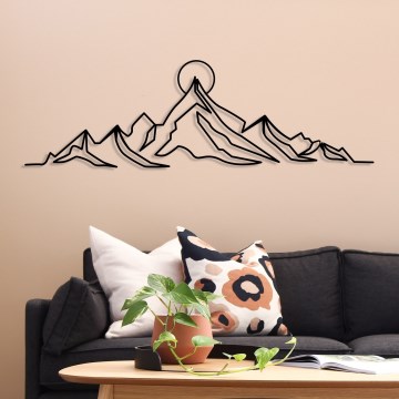 wand decoratie 119,5x37 cm bergen metaal