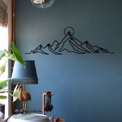 wand decoratie 119,5x37 cm bergen metaal