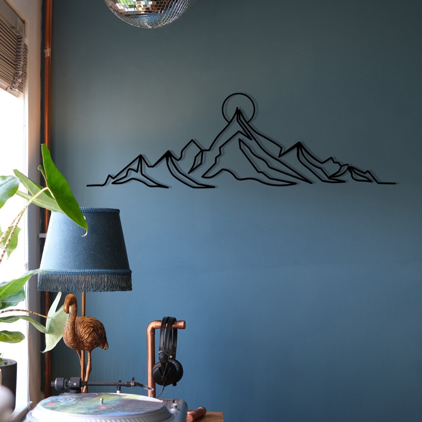 wand decoratie 119,5x37 cm bergen metaal
