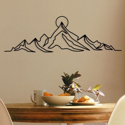 wand decoratie 119,5x37 cm bergen metaal