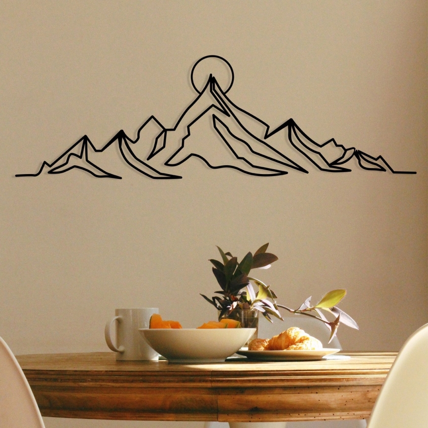 wand decoratie 119,5x37 cm bergen metaal