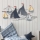 wand decoratie 120x60 cm zeilboten metaal