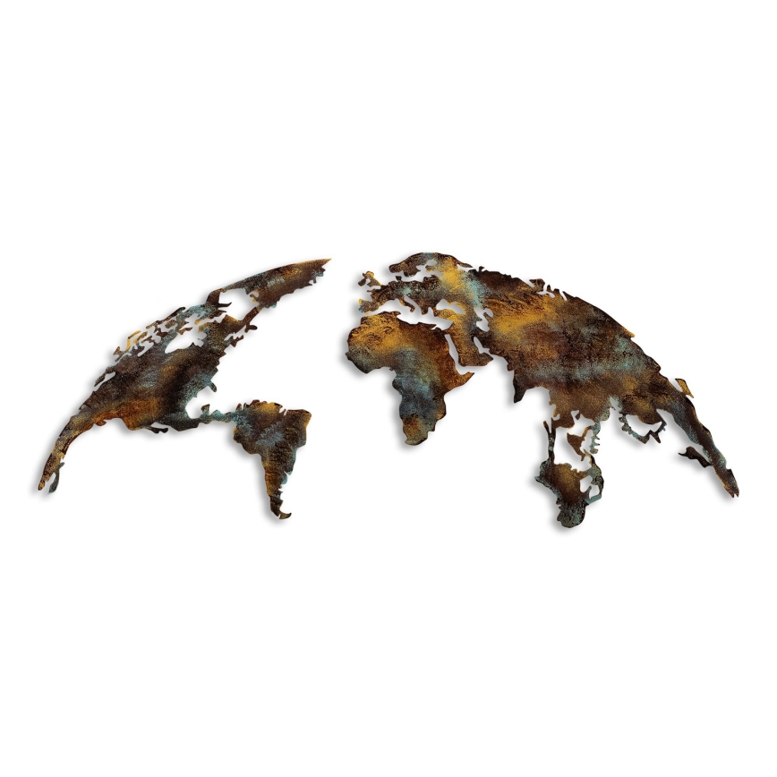wand decoratie 2 st. 150x59 cm planeet metaal