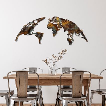 wand decoratie 2 st. 150x59 cm planeet metaal