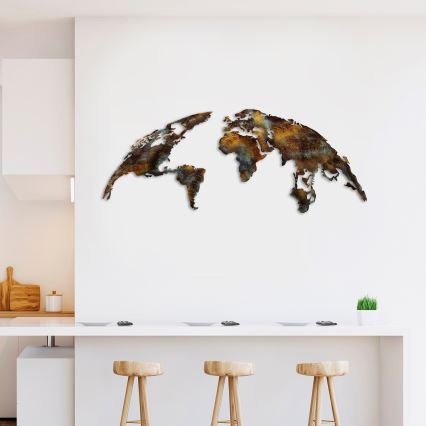 wand decoratie 2 st. 150x59 cm planeet metaal