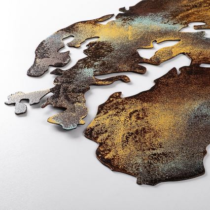 wand decoratie 2 st. 150x59 cm planeet metaal