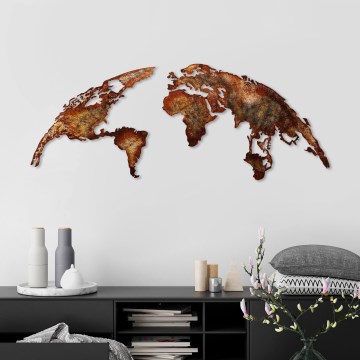 wand decoratie 2 st. 150x59 planeet metaal