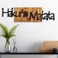 wand decoratie 30x108 cm hout/metaal