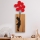wand decoratie 34x99 cm meisje hout/metaal