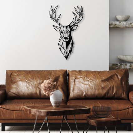 wand decoratie 42x70 cm hert metaal