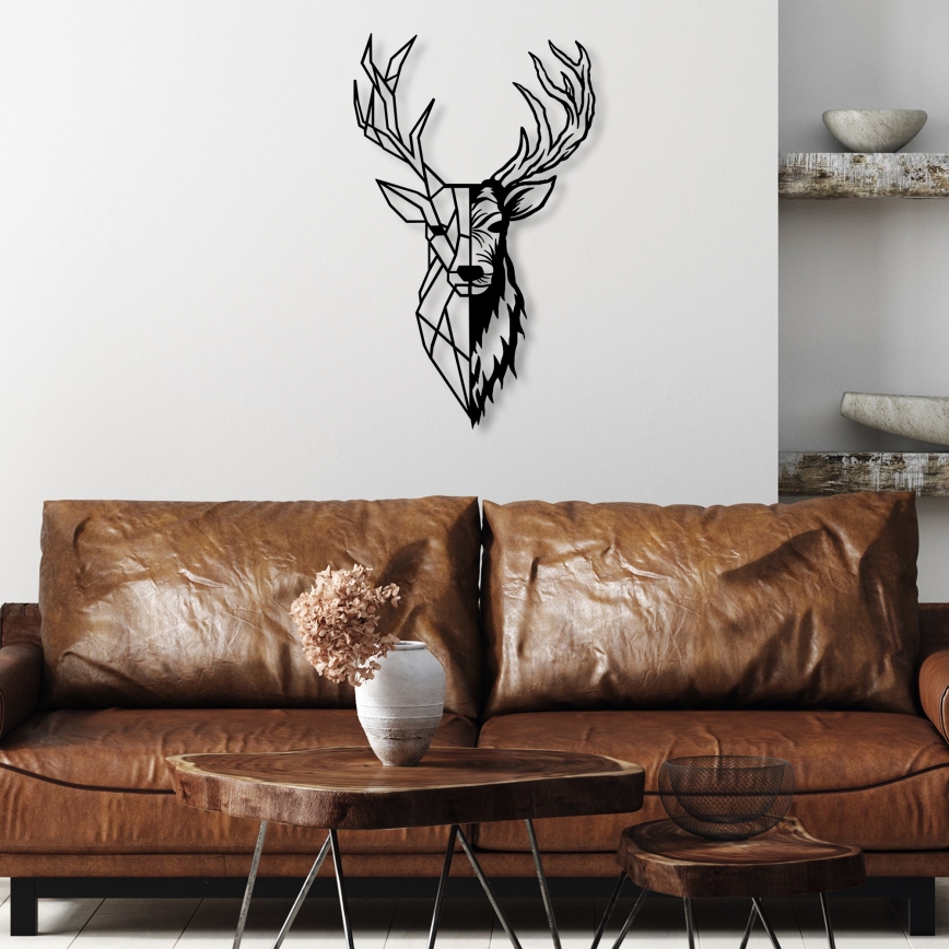 wand decoratie 42x70 cm hert metaal