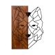 wand decoratie 45,5x58 cm wolf hout/metaal