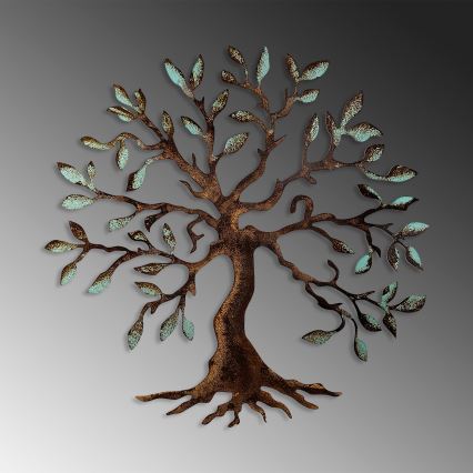 wand decoratie 60x60 cm boom metaal