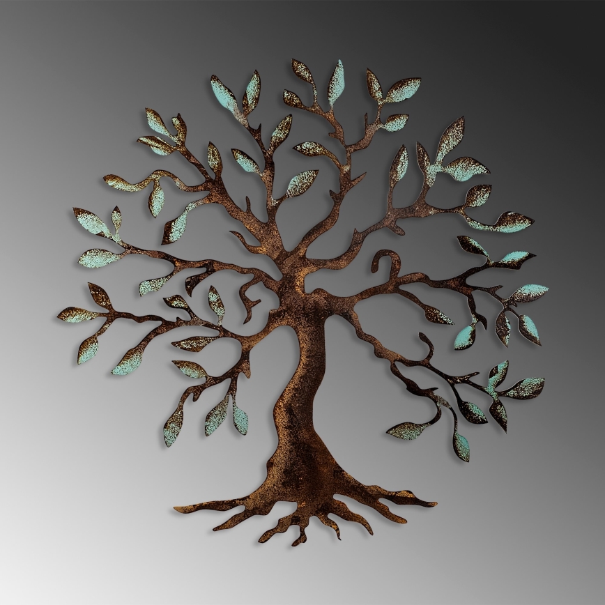 wand decoratie 60x60 cm boom metaal
