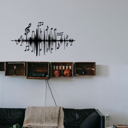wand decoratie 69x37 cm notitieboekje metaal