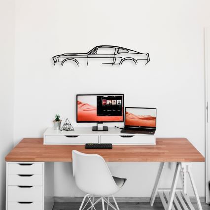 wand decoratie 70x15 cm car metaal