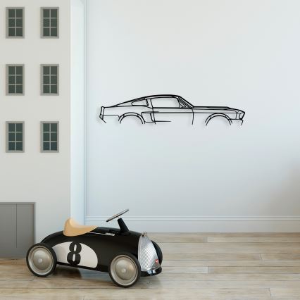 wand decoratie 70x15 cm car metaal