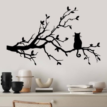 wand decoratie 80x50 cm tak metaal