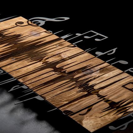wand decoratie 90x47 cm notitieboekje hout/metaal