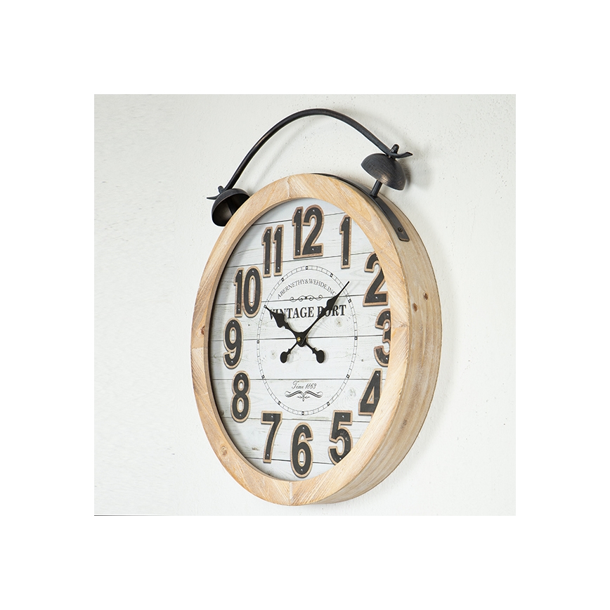 Wand klok 1xAA diameter 50 cm beige