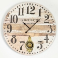 Wand klok 1xAA diameter 58,2 cm beige