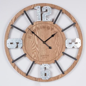 Wand klok 1xAA diameter 60 cm beige
