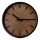 Wand klok diameter 30 cm 1xAA zwart/bruin