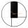 Wand klok diameter 50 cm 1xAA zwart/goud