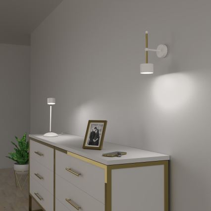 Wand Lamp ARENA 1xGX53/11W/230V wit/goud