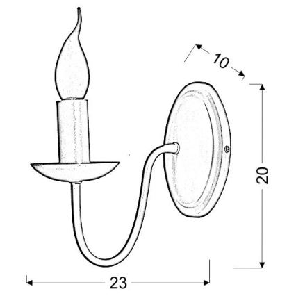 Wand Lamp BELLAGIO 1xE14/40W/230V